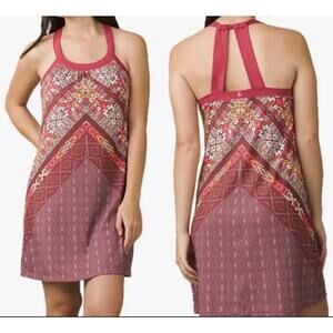 Prana Cantine Active Dress Crushed Cranberry 
Marrakesh Size Small